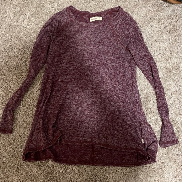 Hollister Long Sleeve Maroon Shirt - Picture 2 of 3